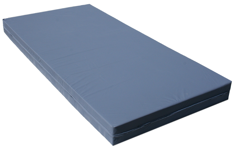 Photo du matelas Collectivités en housse PVC M1 bleue